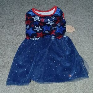 Dogs 4th of July Day Holiday American Starshine Mesh Costume Skirt Sz XL NEW